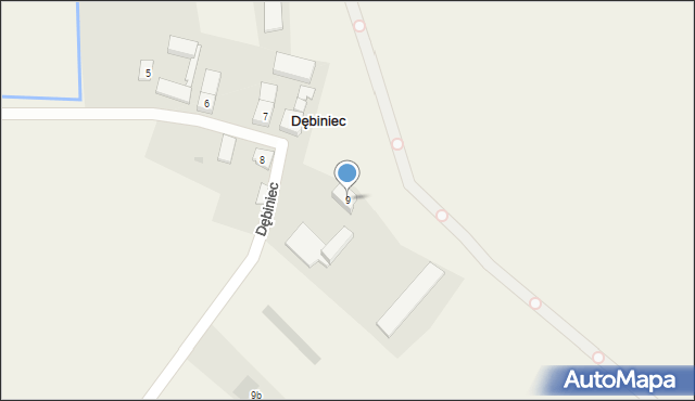 Dębiniec, Dębiniec, 9, mapa Dębiniec