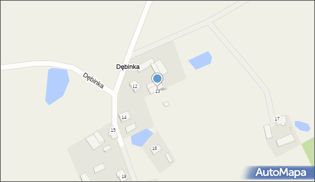 Dębinka, Dębinka, 13, mapa Dębinka