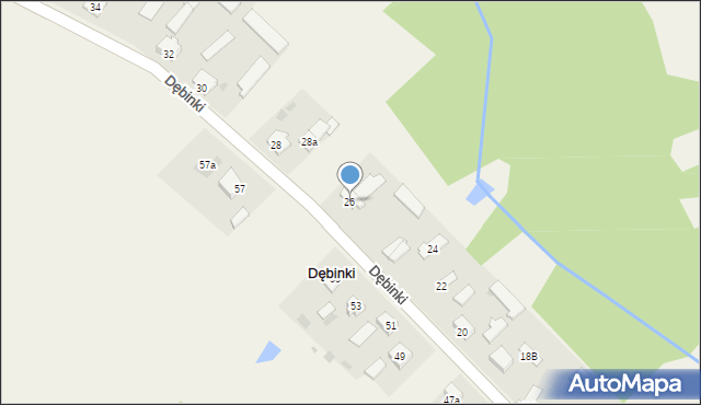 Dębinki, Dębinki, 26, mapa Dębinki