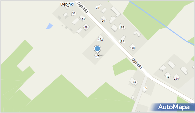 Dębinki, Dębinki, 47, mapa Dębinki