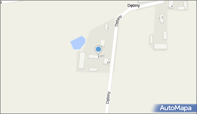 Dębiny, Dębiny, 1, mapa Dębiny