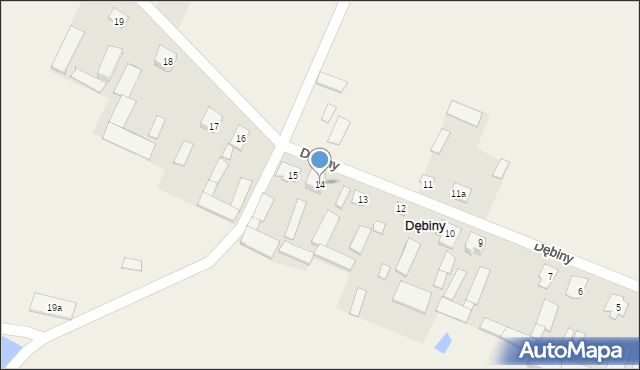 Dębiny, Dębiny, 14, mapa Dębiny