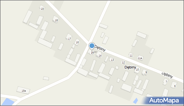 Dębiny, Dębiny, 15, mapa Dębiny