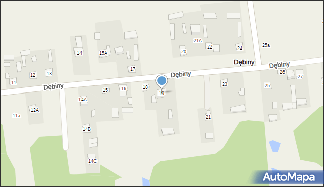 Dębiny, Dębiny, 19, mapa Dębiny