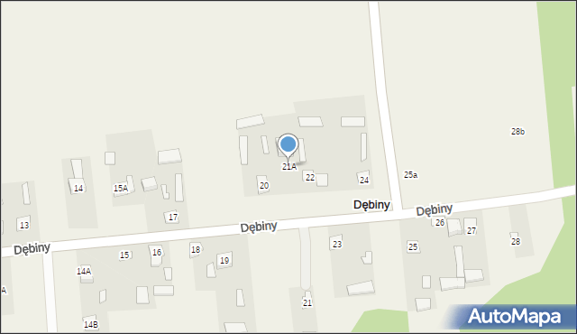 Dębiny, Dębiny, 21A, mapa Dębiny