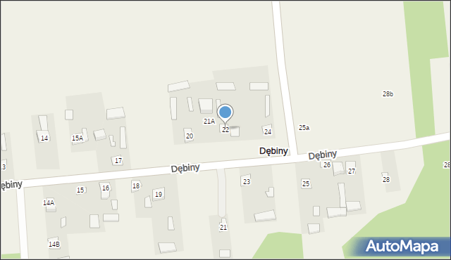 Dębiny, Dębiny, 22, mapa Dębiny