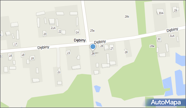 Dębiny, Dębiny, 25, mapa Dębiny