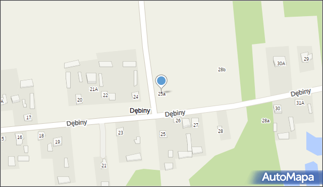 Dębiny, Dębiny, 25a, mapa Dębiny