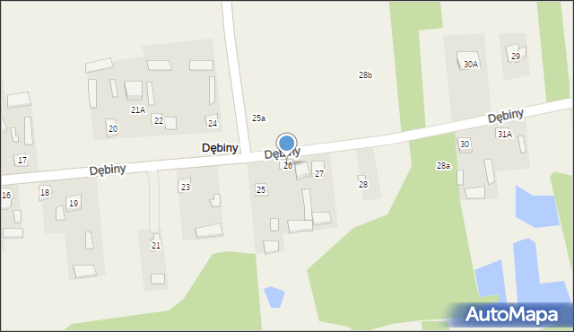 Dębiny, Dębiny, 26, mapa Dębiny