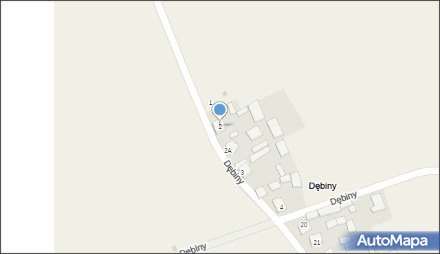 Dębiny, Dębiny, 2, mapa Dębiny