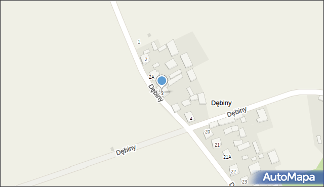 Dębiny, Dębiny, 3, mapa Dębiny