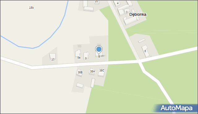 Dębionka, Dębionka, 8, mapa Dębionka