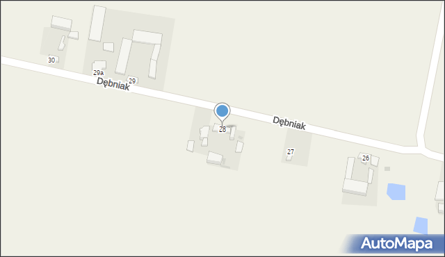 Dębniak, Dębniak, 28, mapa Dębniak