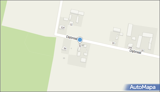 Dębniak, Dębniak, 31, mapa Dębniak