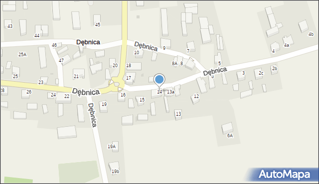 Dębnica, Dębnica, 14, mapa Dębnica