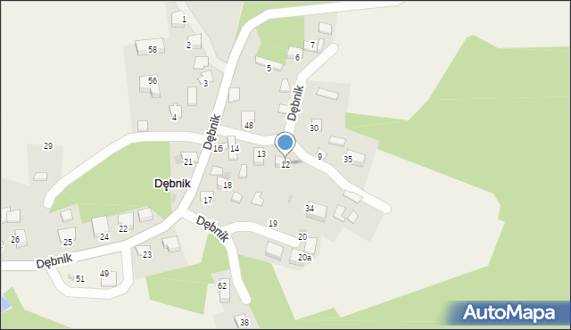 Dębnik, Dębnik, 12, mapa Dębnik