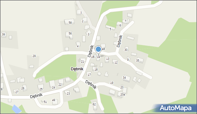 Dębnik, Dębnik, 14, mapa Dębnik