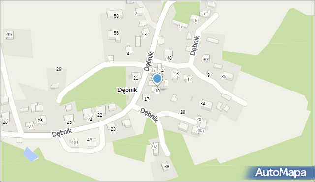 Dębnik, Dębnik, 18, mapa Dębnik