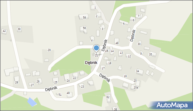 Dębnik, Dębnik, 21, mapa Dębnik