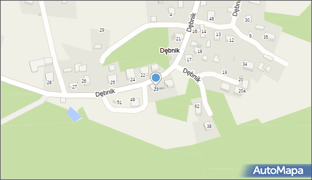 Dębnik, Dębnik, 23, mapa Dębnik