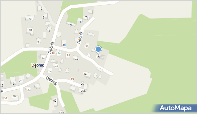 Dębnik, Dębnik, 35, mapa Dębnik