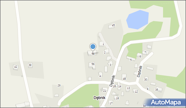 Dębnik, Dębnik, 58, mapa Dębnik