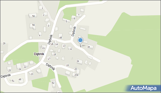 Dębnik, Dębnik, 9, mapa Dębnik