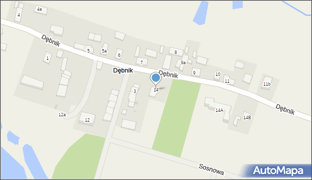 Dębnik, Dębnik, 14, mapa Dębnik