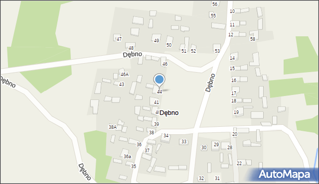 Dębno, Dębno, 44, mapa Dębno