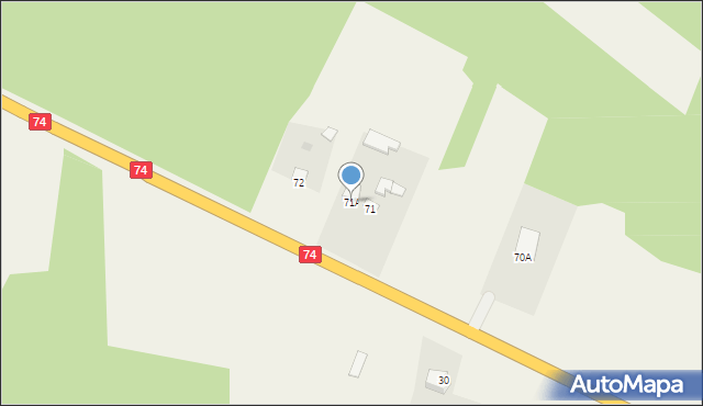 Dębno, Dębno, 71A, mapa Dębno