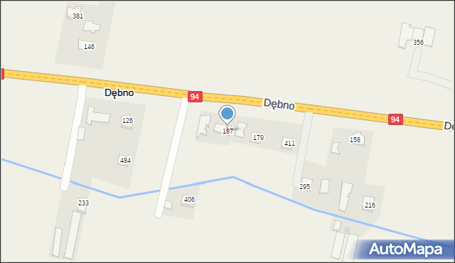 Dębno, Dębno, 187, mapa Dębno