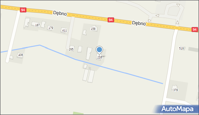 Dębno, Dębno, 216, mapa Dębno