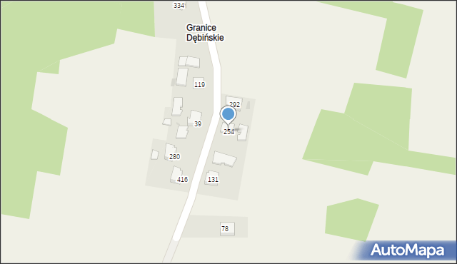 Dębno, Dębno, 254, mapa Dębno