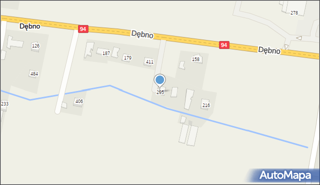 Dębno, Dębno, 295, mapa Dębno