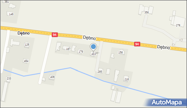 Dębno, Dębno, 411, mapa Dębno