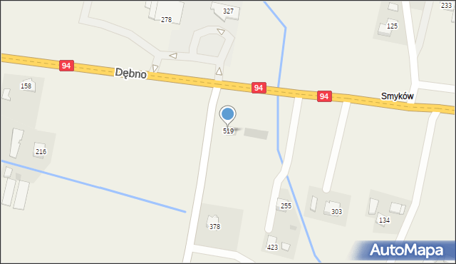 Dębno, Dębno, 519, mapa Dębno