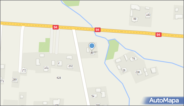 Dębno, Dębno, 80, mapa Dębno