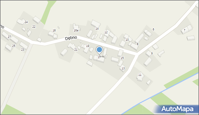 Dębno, Dębno, 17, mapa Dębno