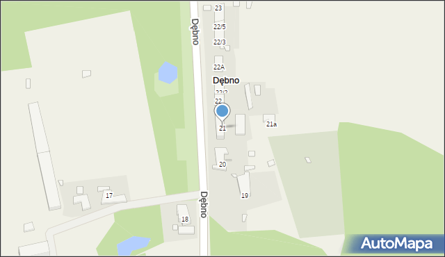 Dębno, Dębno, 21, mapa Dębno