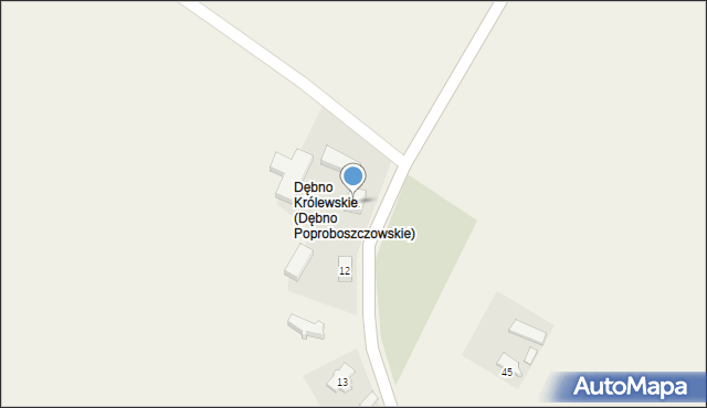 Dębno Poproboszczowskie, Dębno Poproboszczowskie, 11, mapa Dębno Poproboszczowskie