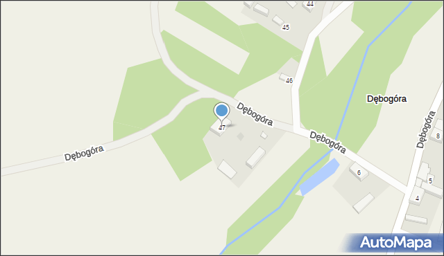 Dębogóra, Dębogóra, 47, mapa Dębogóra