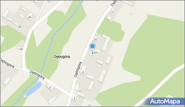 Dębogóra, Dębogóra, 9, mapa Dębogóra