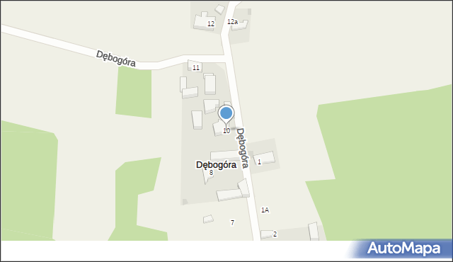 Dębogóra, Dębogóra, 10, mapa Dębogóra