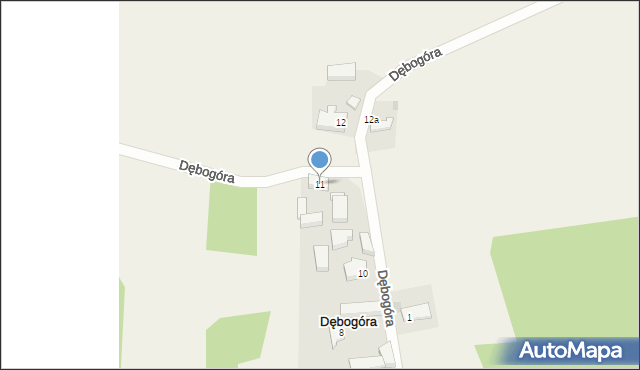 Dębogóra, Dębogóra, 11, mapa Dębogóra