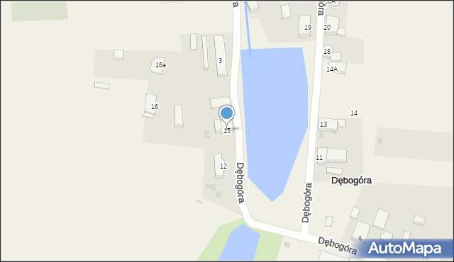 Dębogóra, Dębogóra, 15, mapa Dębogóra