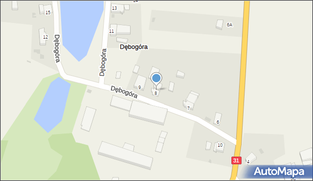 Dębogóra, Dębogóra, 8/1, mapa Dębogóra