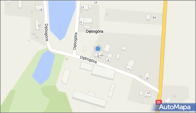 Dębogóra, Dębogóra, 9, mapa Dębogóra