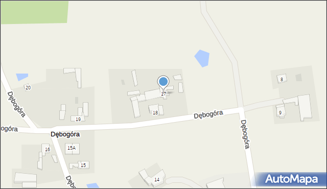 Dębogóra, Dębogóra, 17, mapa Dębogóra