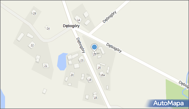 Dębogóry, Dębogóry, 15, mapa Dębogóry