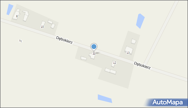 Dębokierz, Dębokierz, 11, mapa Dębokierz